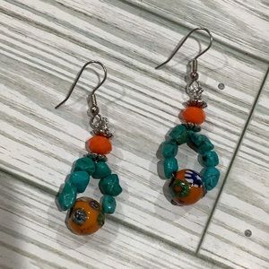 Handmade turquoise earrings